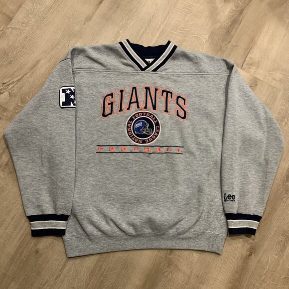 Vintage 90’s Lee Sport NFL New York Giants Gray Men's Large Crewneck Sweatshirt - Picture 1 of 7